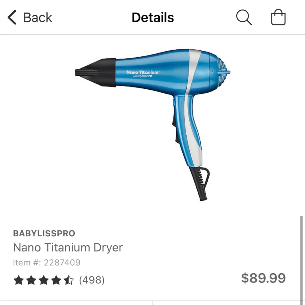 Babyliss Nano Titanium Dryer